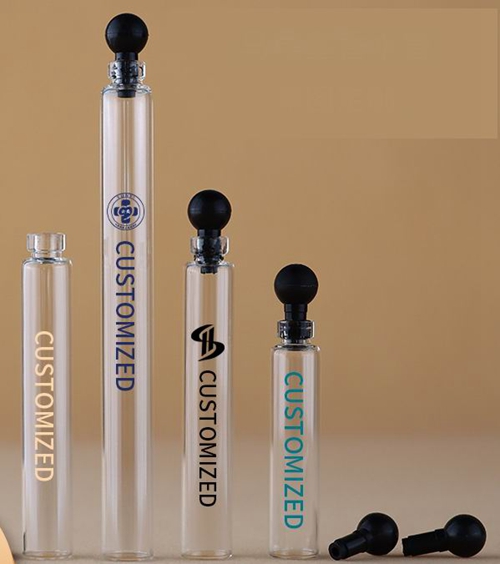 logo customized perfume tube vials essence liquid vials cosmetics vials 00